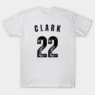Clark Black Distressed Jersey Number 22 T-Shirt